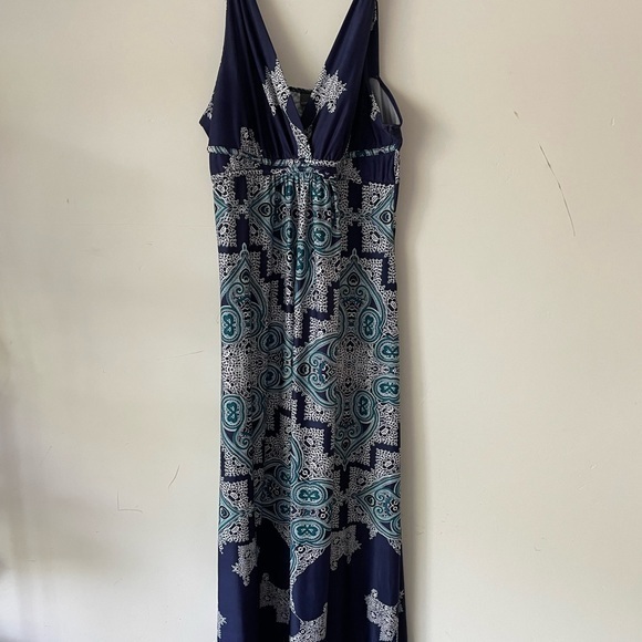 Covington Dresses Covington Maxi Dress Navy Blue With Paisley